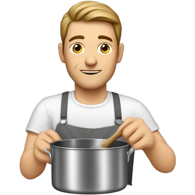 White male stirring the pot emoji