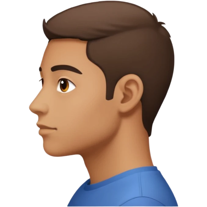 the profiile of a face, looking completely to one side emoji