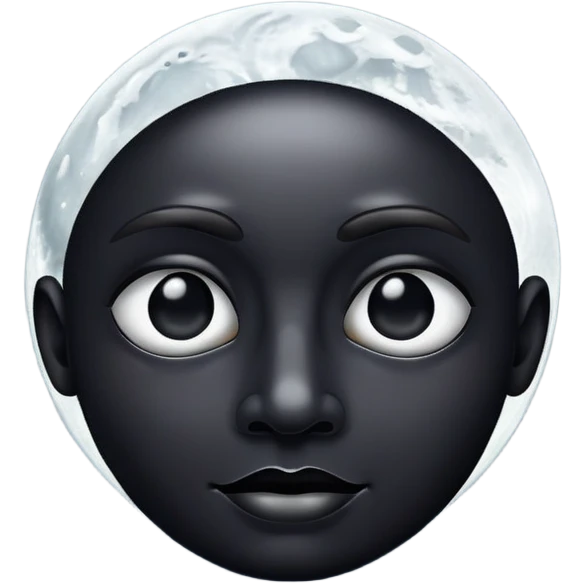 Black face moon emoji