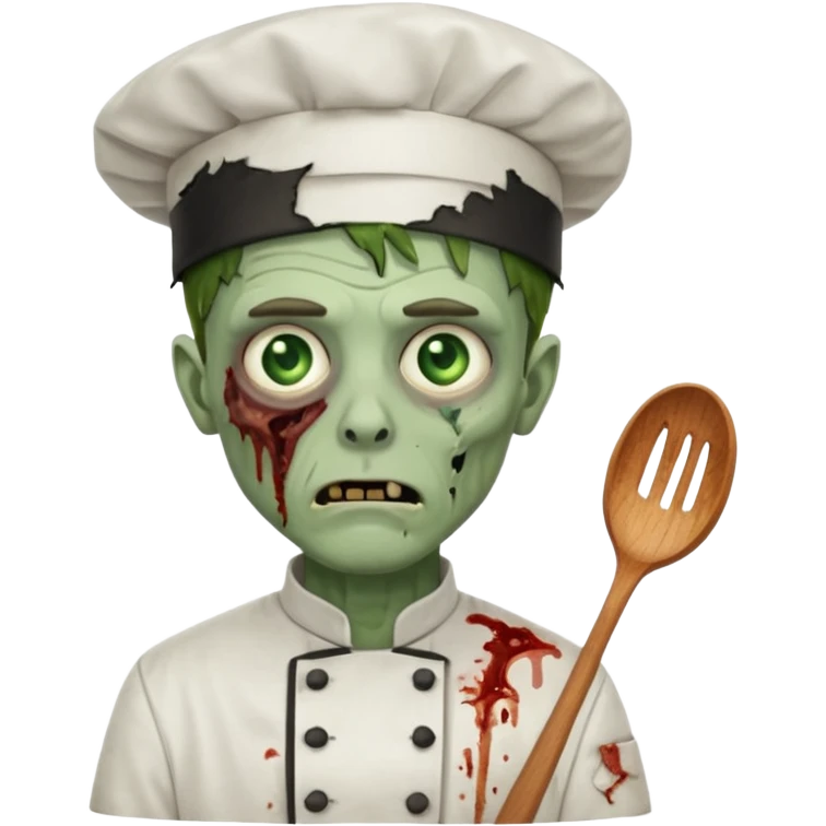  zombi man chef emoji