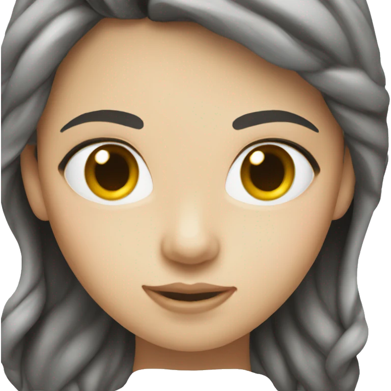 two white girls dark hair emoji