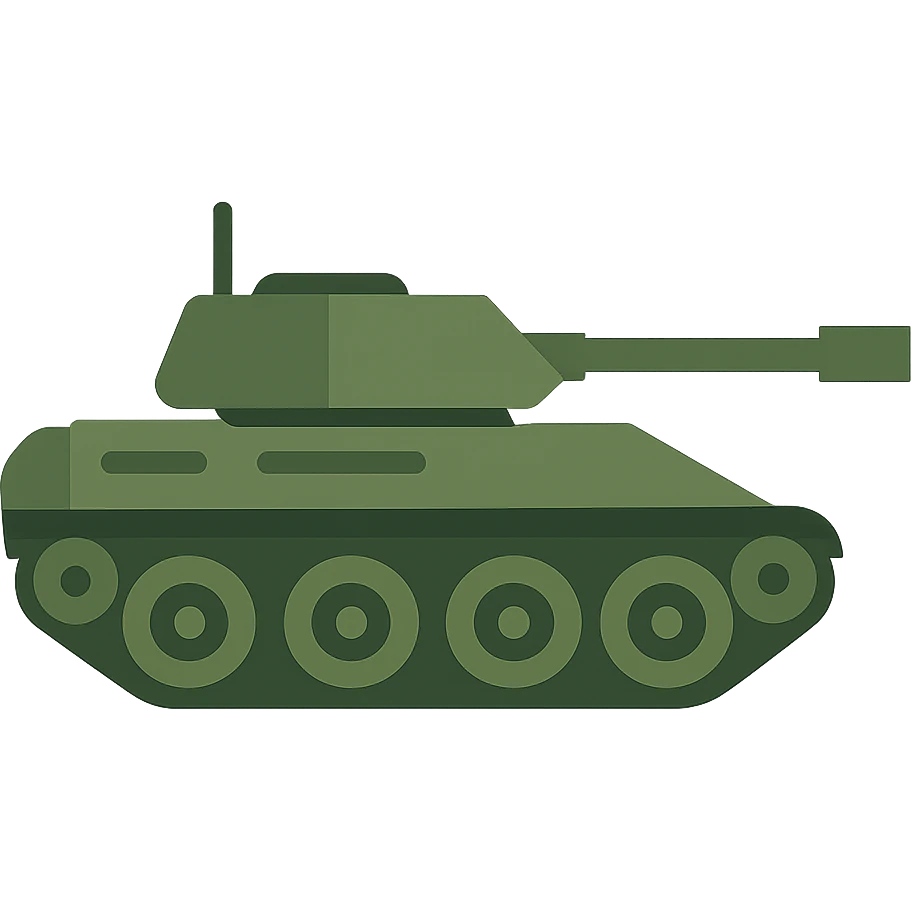 flat design style tank emoji