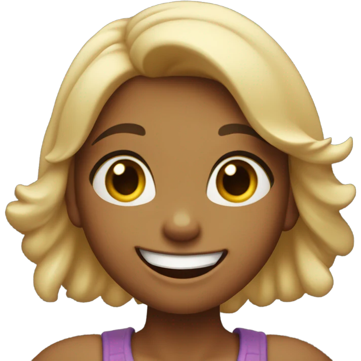 Girl happy saying yay emoji