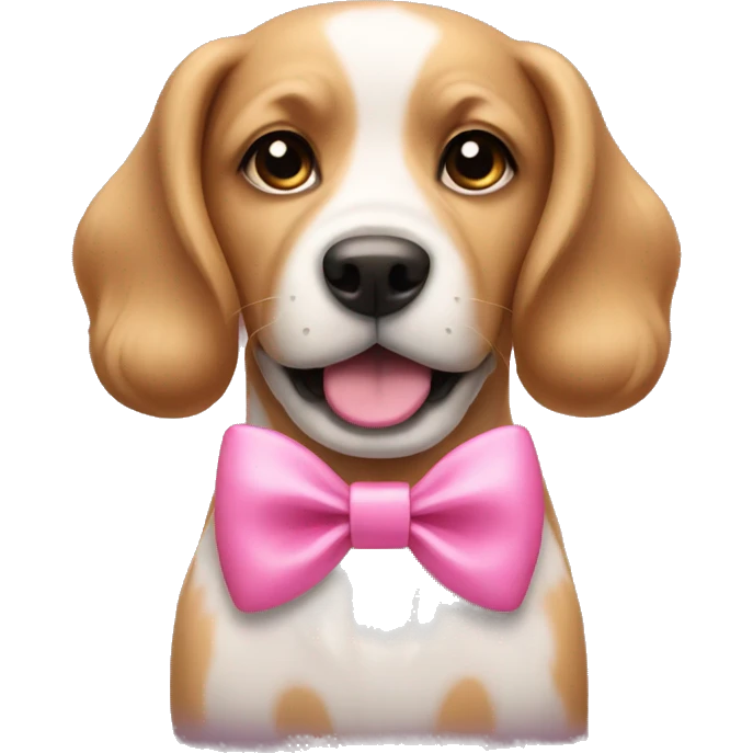 Dog with pink bow emoji