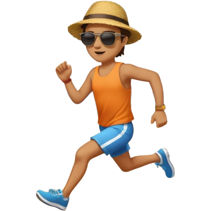 Running at the beach. emoji