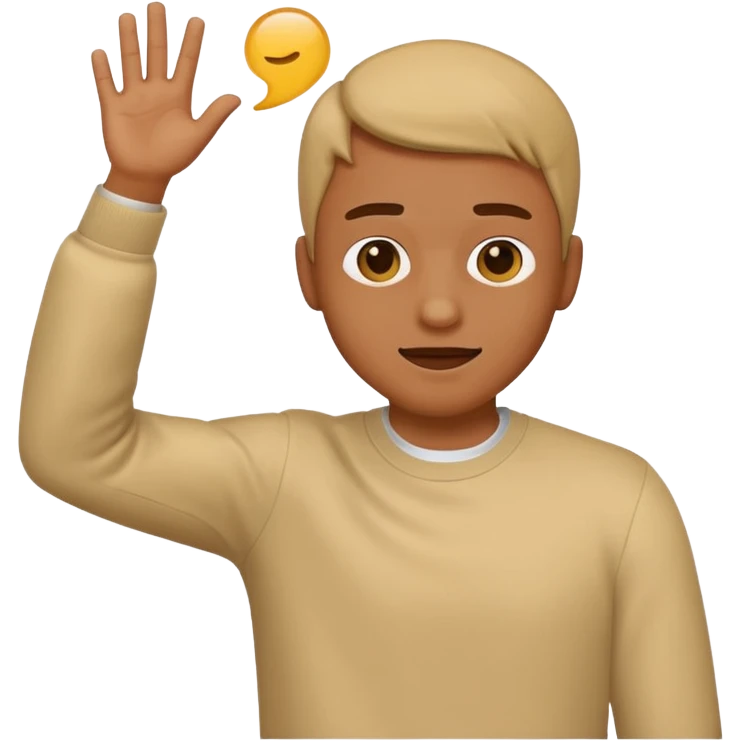 Un gars qui fait un dab. Mais avec le style des emojis apple emoji