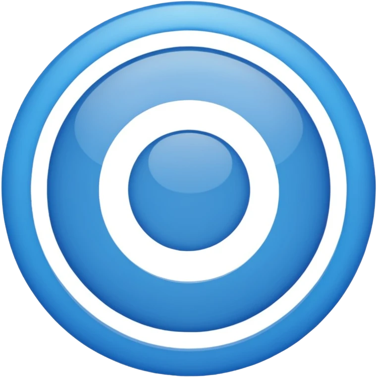 Un rond bleu avec le logo valide emoji