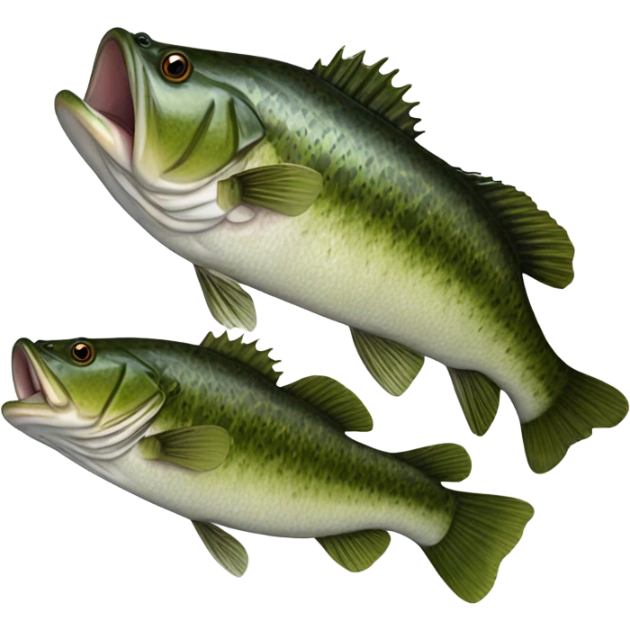 A large mouth bass emoji