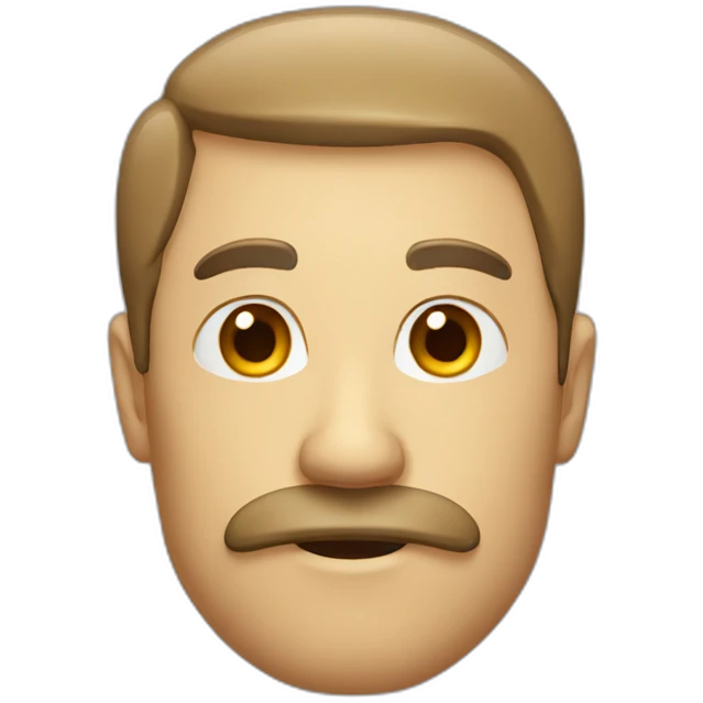 Man with square mustache emoji