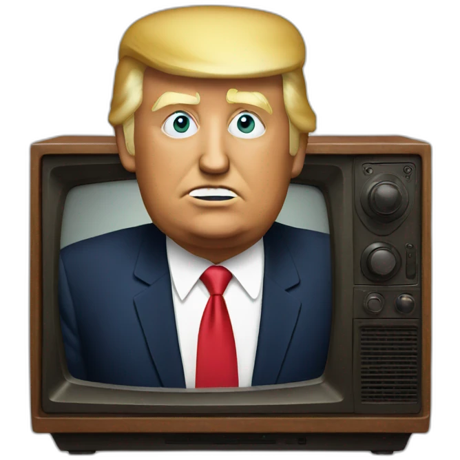 Trump looking tv emoji
