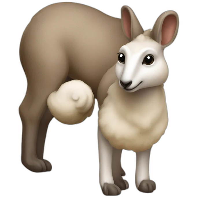 Mouton sur un kangourou emoji