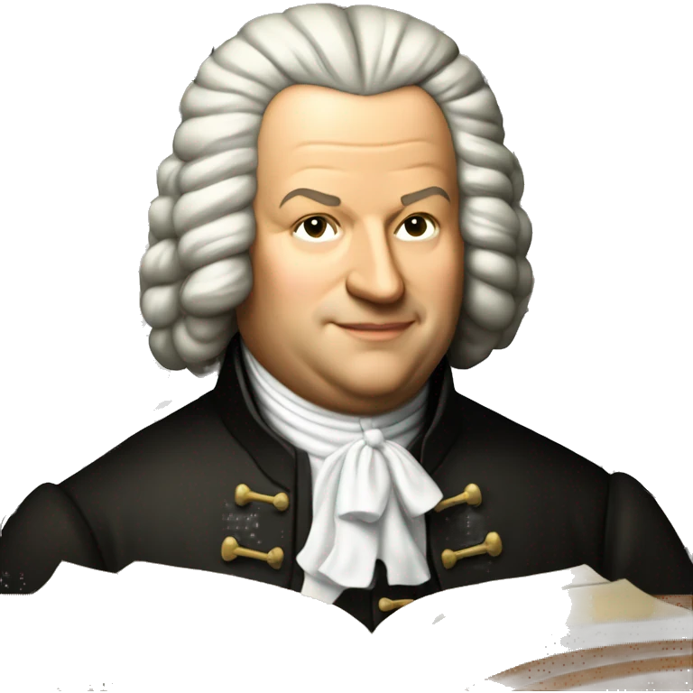 Johann Sebastian Bach playing the organ emoji