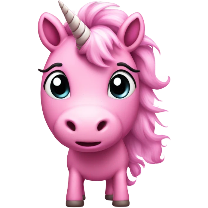 Pink fluffy unicorn emoji