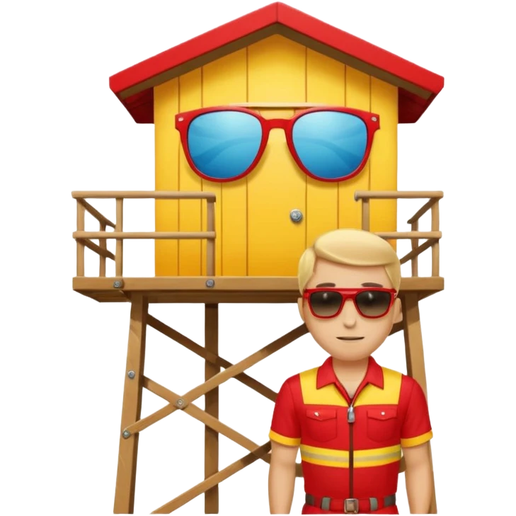 Lifeguard on watch tower emoji