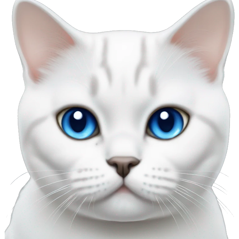 White British shorthair with blue eyes emoji