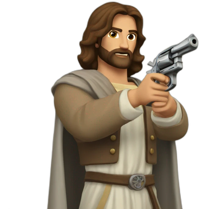 Duel Revolver Jesus emoji