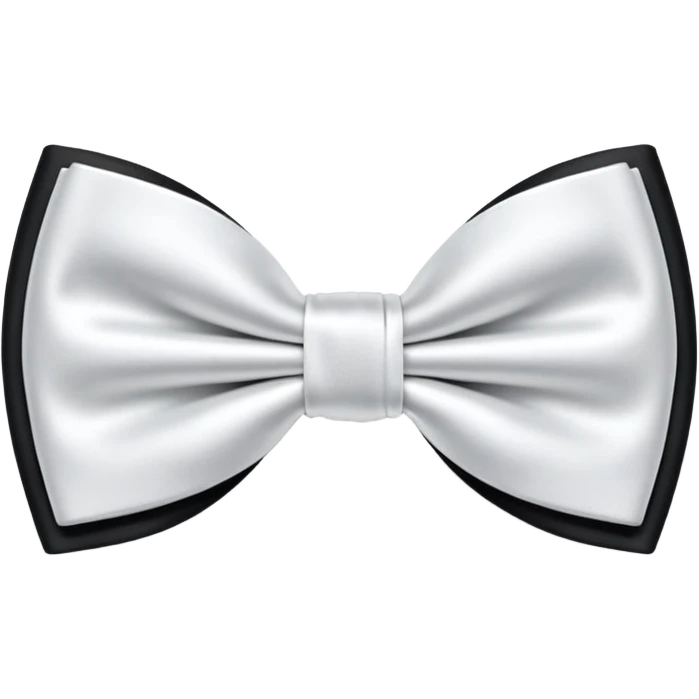 A white bow tie  a black bow tie  emoji