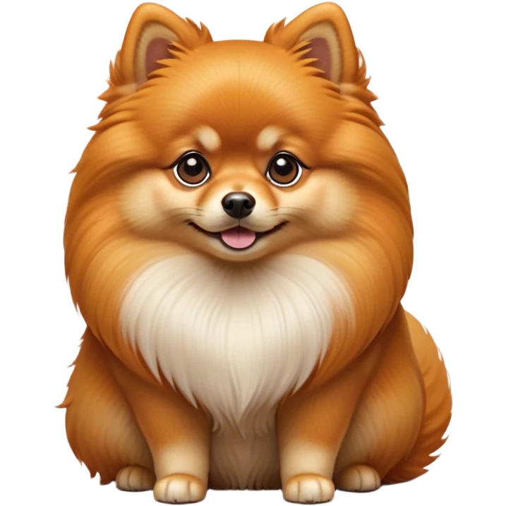 Cinematic Noble Orange Pomeranian Portrait Emoji, Poised and regal, with a compact, fluffy build and a well-groomed, vibrant orange Fur, deep-set soulful brown eyes, Simplified yet sharp and sophisticated features, highly detailed, glowing with a soft, dignified glow, high shine, intelligent and spirited, stylized with an air of elegance, focused and attentive, soft glowing outline, capturing the essence of a watchful and confident companion, so majestic it feels as though it could prance out of the screen with effortless authority! emoji