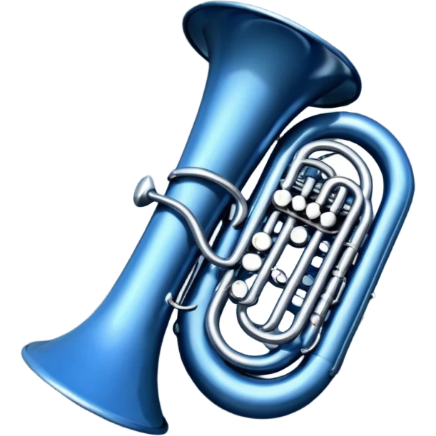 tuba redonda azul escura emoji