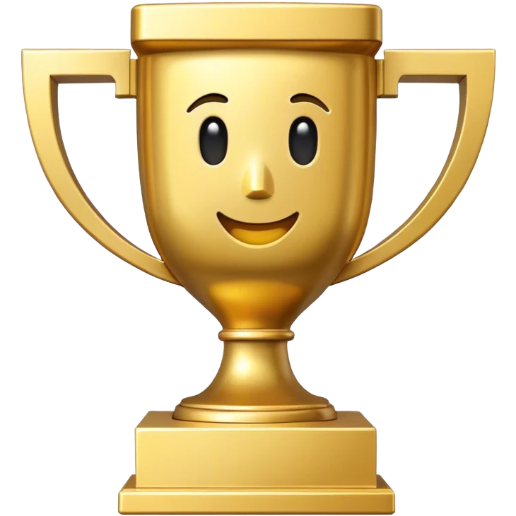 SQUARED TROPHY WITH A 6 ON IT emoji