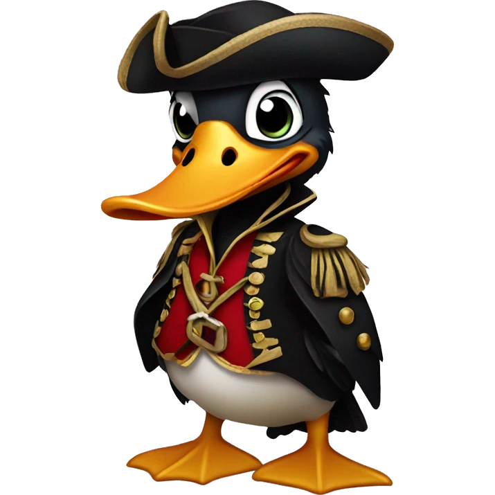 duckling dressed up like Captain hook wearing an eye patch emoji