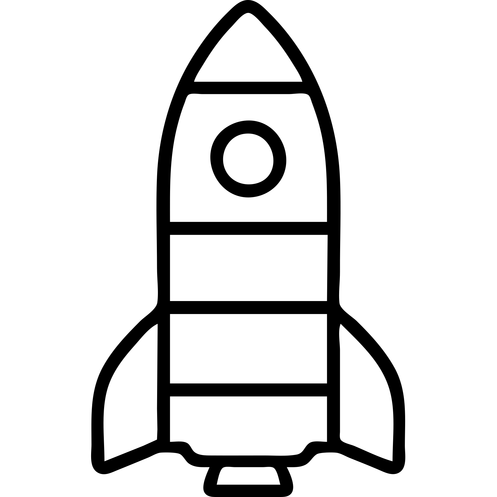 four segments rocket  emoji