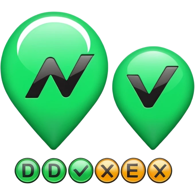 A sleek 3D icons set: a large green check mark integrated with the word "DONE" in bold black 3D text, modern corporate design, studio lighting, white background. emoji