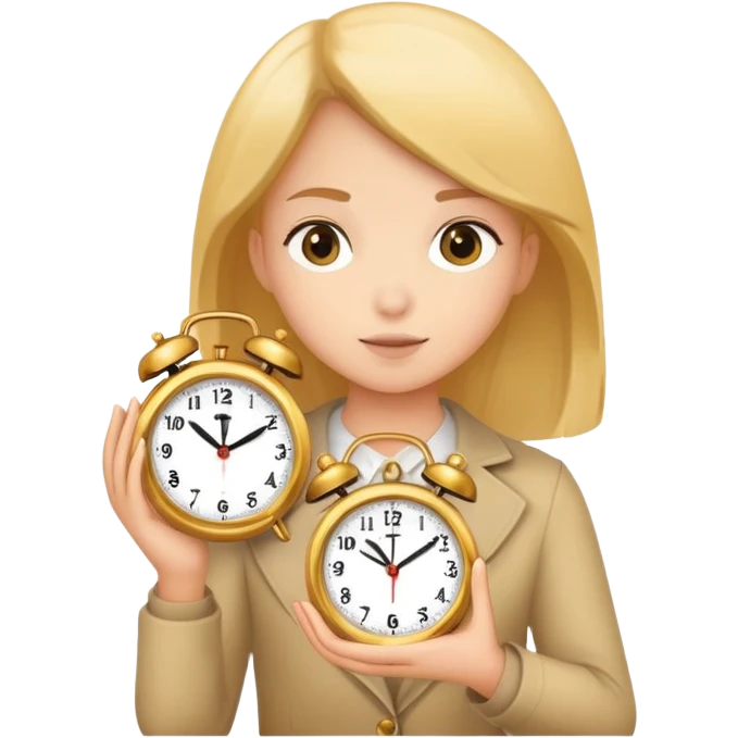 Girl with clock  emoji