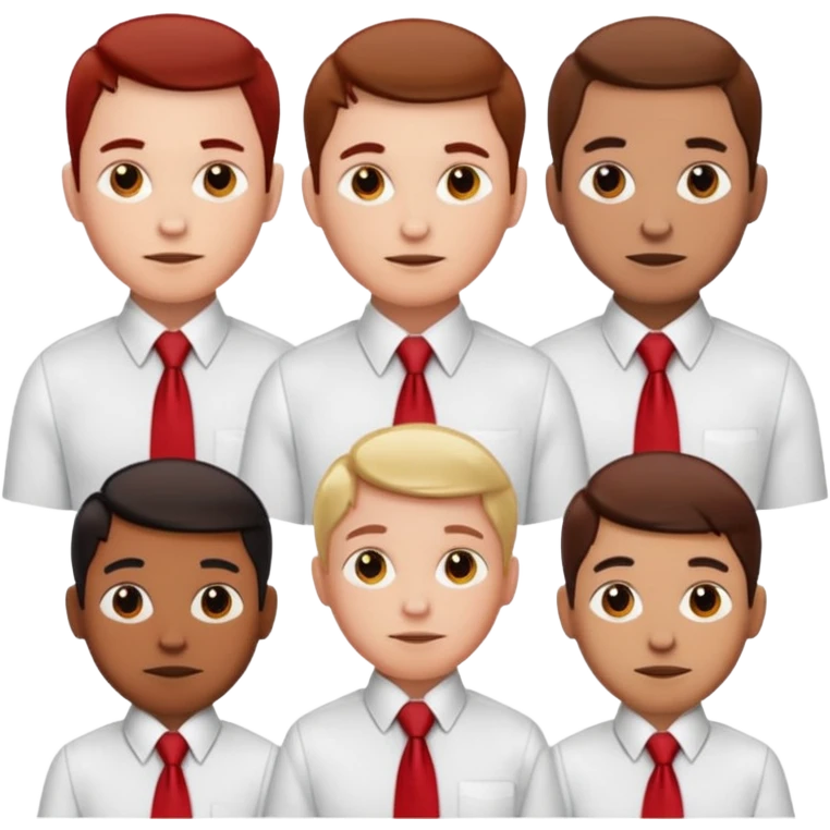 people with only red tie no suit emoji