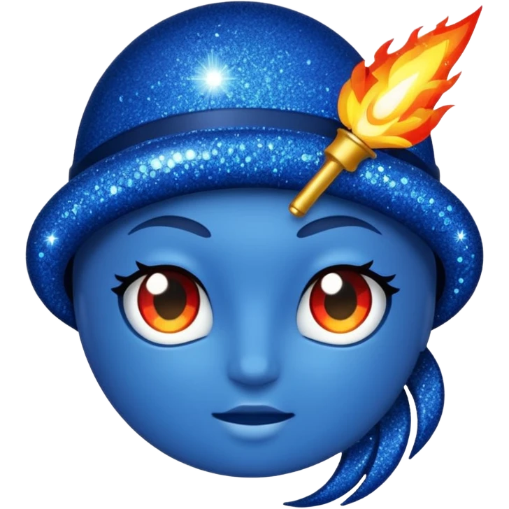 navy blue glitter sexy fire emoji