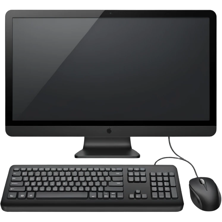 Monitor, mouse and keyboard emoji