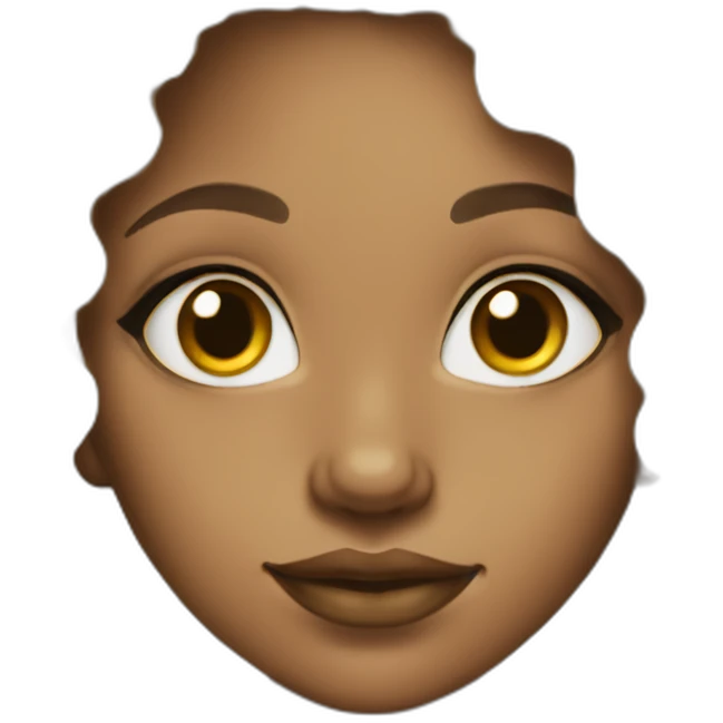 light skin black girl with long afro hair and nose pierced emoji