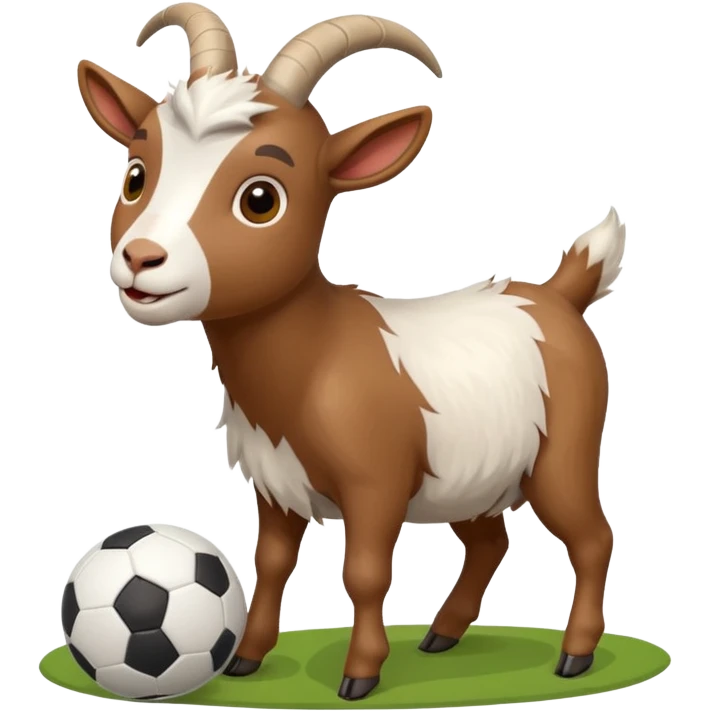 Goat playing football emoji