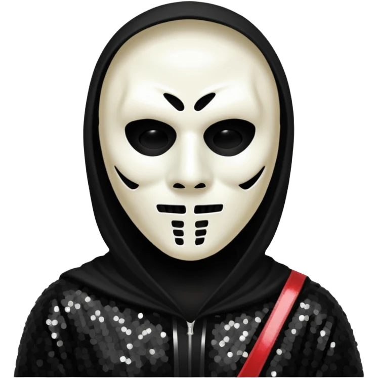 Ghostface with black sequin outfit  emoji