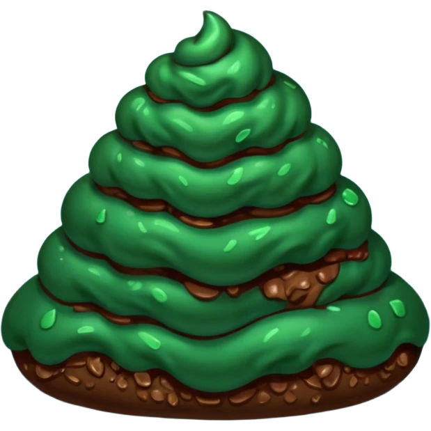 dark green poop emoji