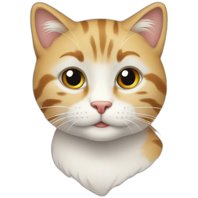 Белая кошка emoji
