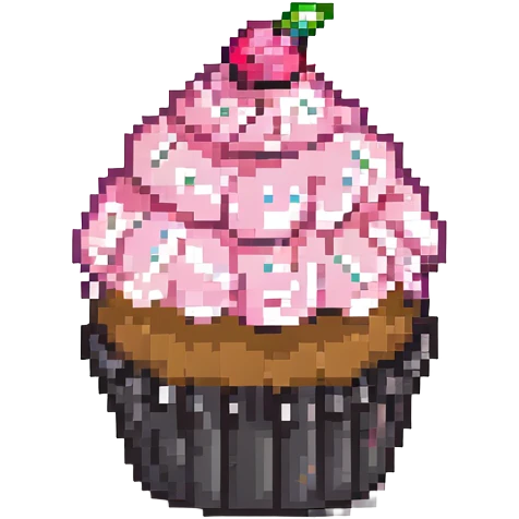 cupcake with pink icing emoji