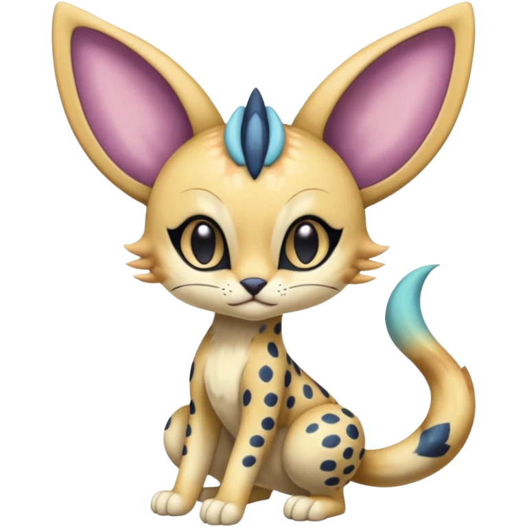 Colorful Soft Smooth Silky FurryBig-eared Batty Meloetta-Serval-Cresselia-Palkia-Stitch-Fakémon-creature-hybrid emoji