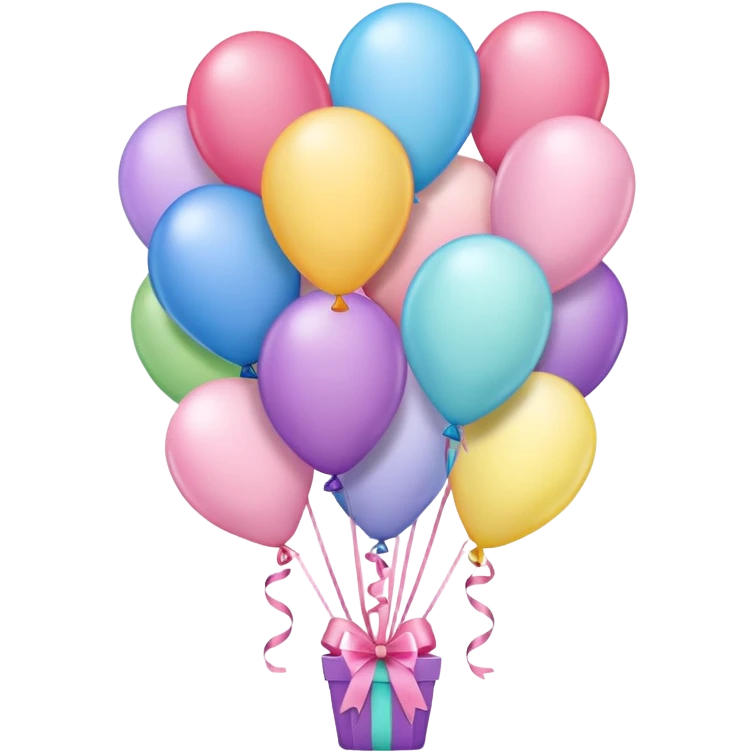 pink flower bouquet with birthday balloon emoji