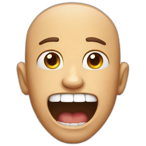 Man holding his teeth that fell out emoji