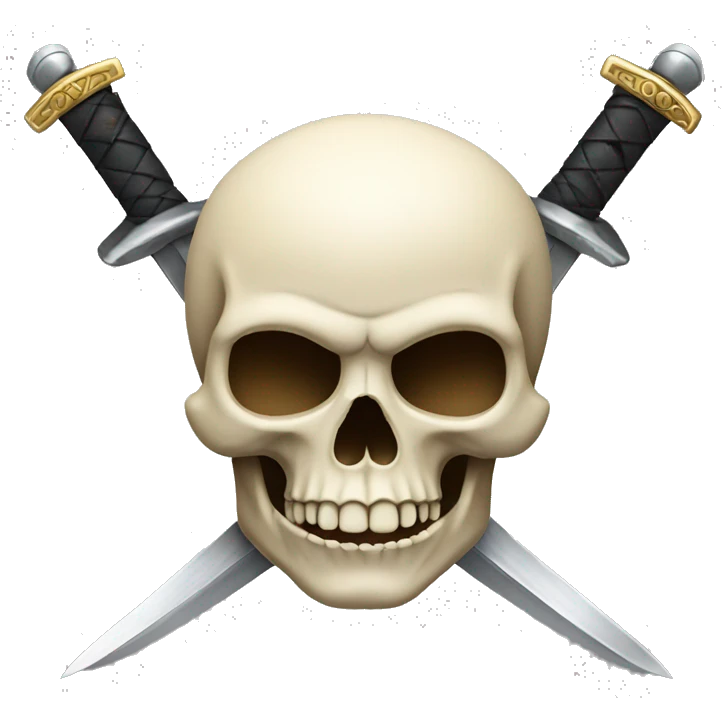 Skull with swords emoji