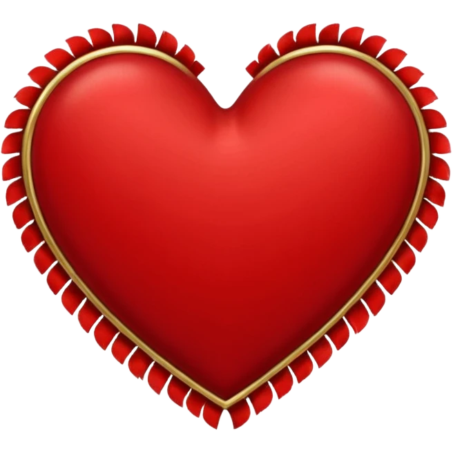 heart with a velvet fringe emoji