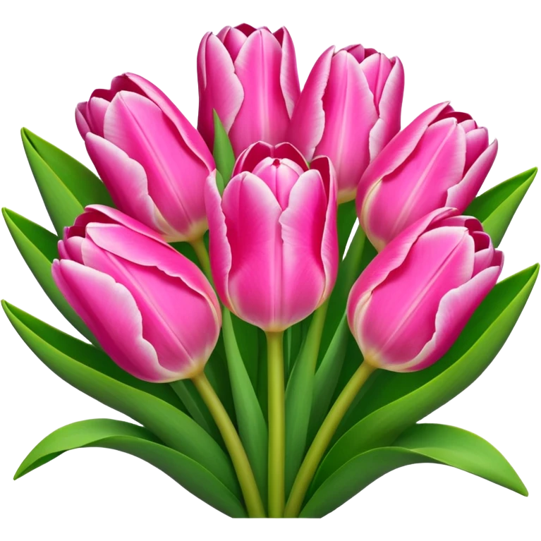 4k, 8000x8000px, still life render masterpiece. Lush, full, vivid, bright absolutely breathtaking, detailed, ultra realistic, Angelique (Tulipa ‘Angelique’) bouquet, pink color scheme, green lush leaves emoji