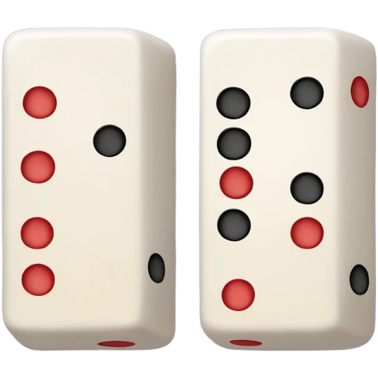 2 domino game pieces  emoji