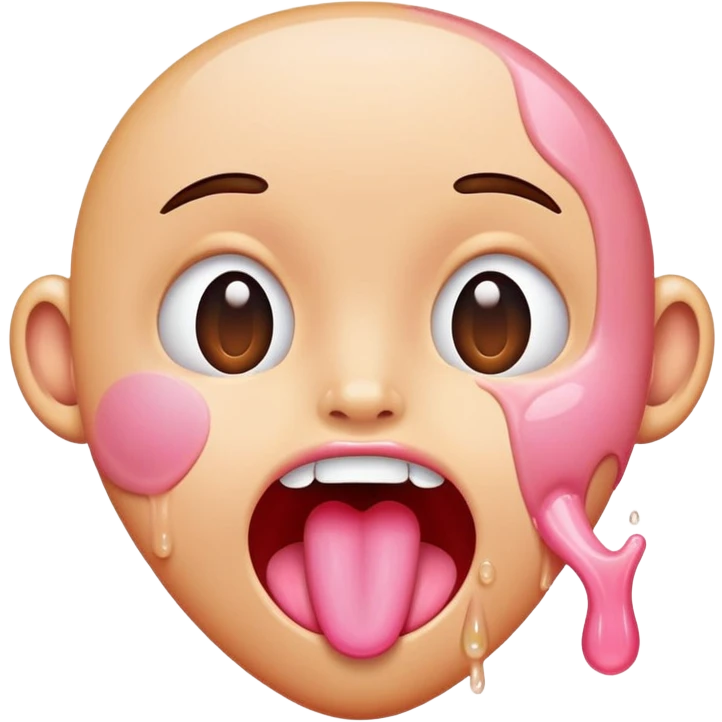face with tongue salivating emoji