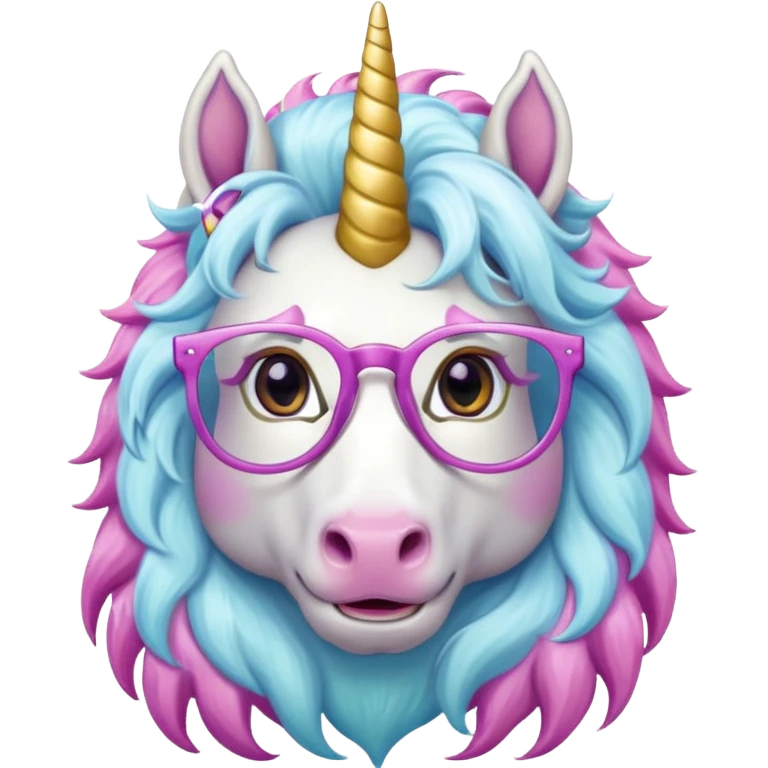 unicorn with glasses emoji