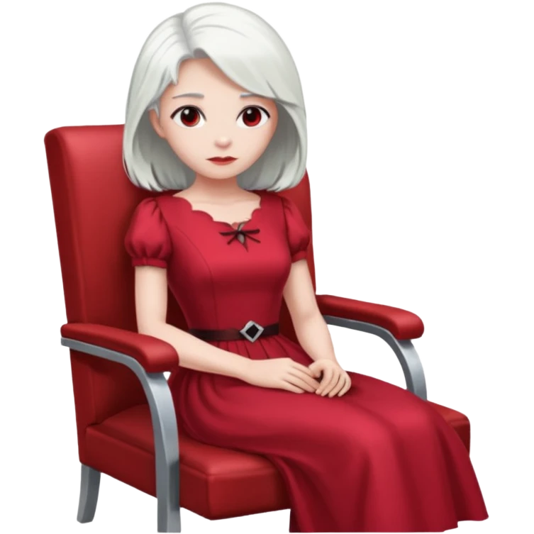 Анжела из lobotomy corporation ожидающая в кресле emoji