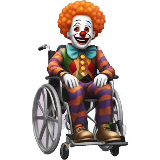 Clown on a wheelchair emoji