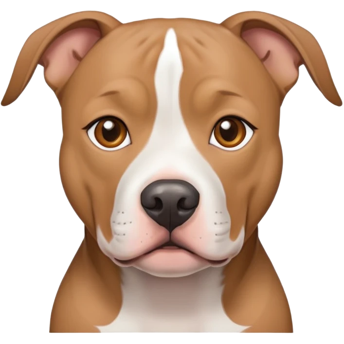 light brown and gray american pitbull terrier with light brown eyes emoji