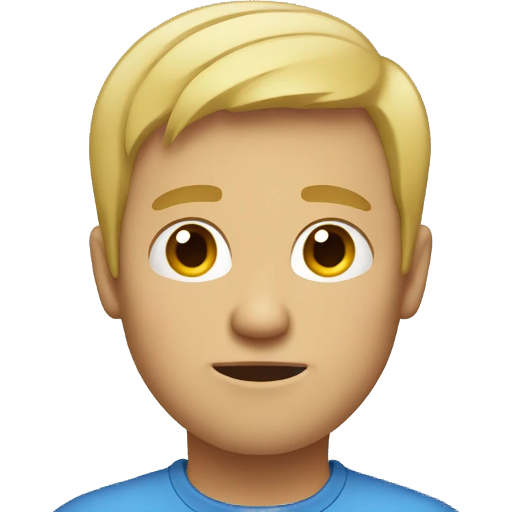 Guy with short blond hair sick emoji